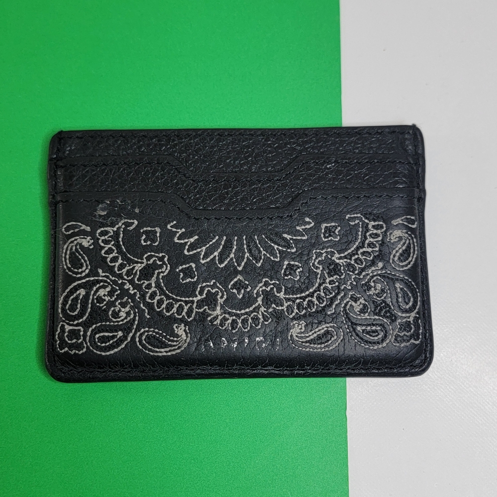 AMIRI Leather Card Holder Black Bandana Card Holder